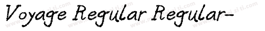 Voyage Regular Regular字体转换